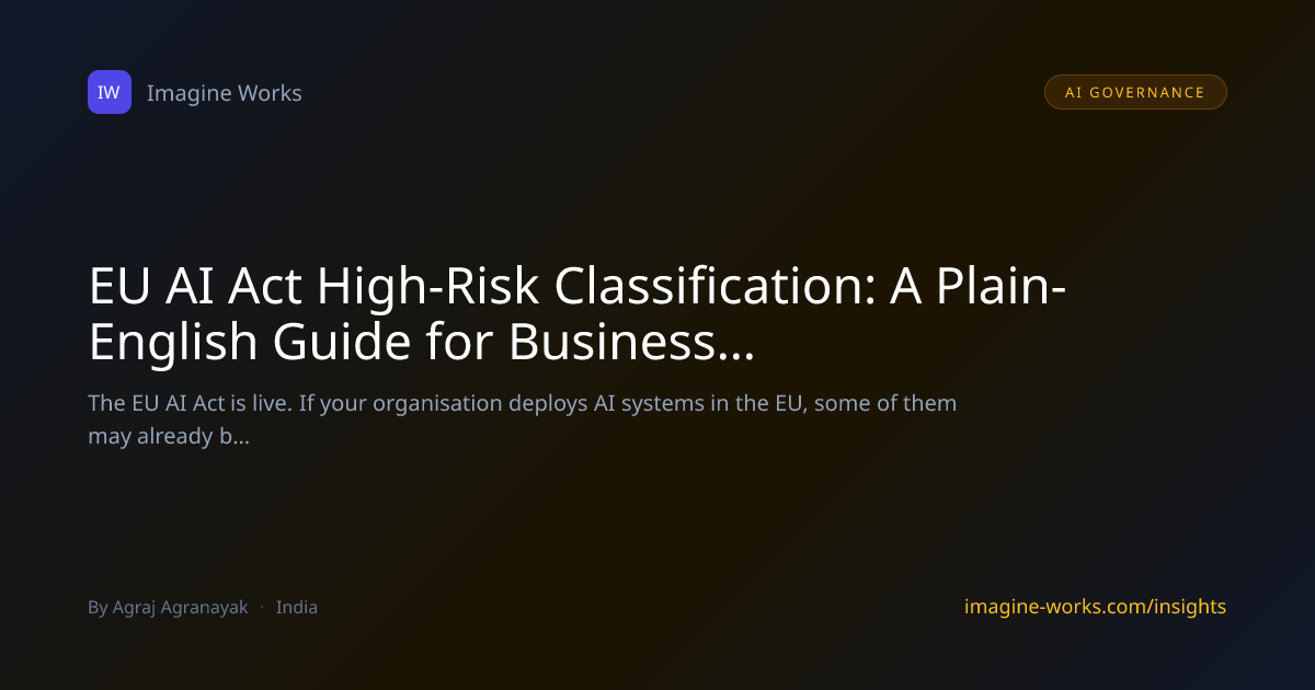 EU AI Act High-Risk Classification: A Guide | Imagine Works